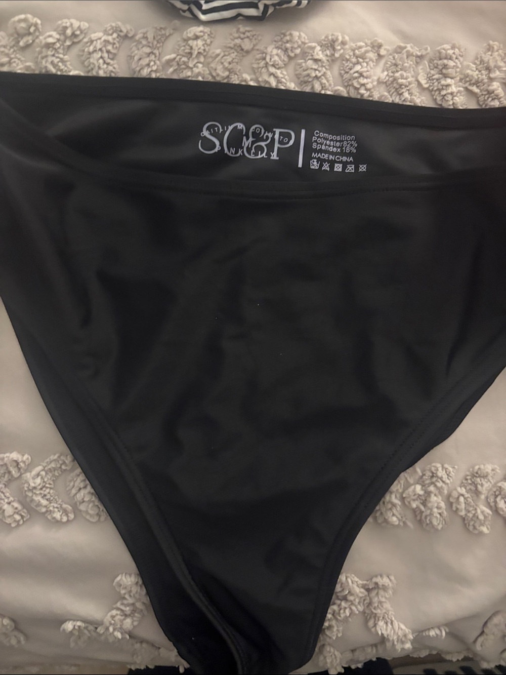 Scoop Black High-Cut Bikini Bottom